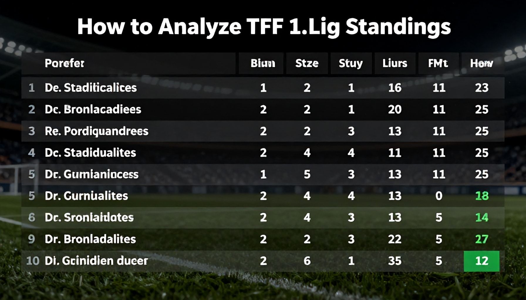 How to Analyze TFF 1. Lig Puan Durumları for Optimal Team Performance*