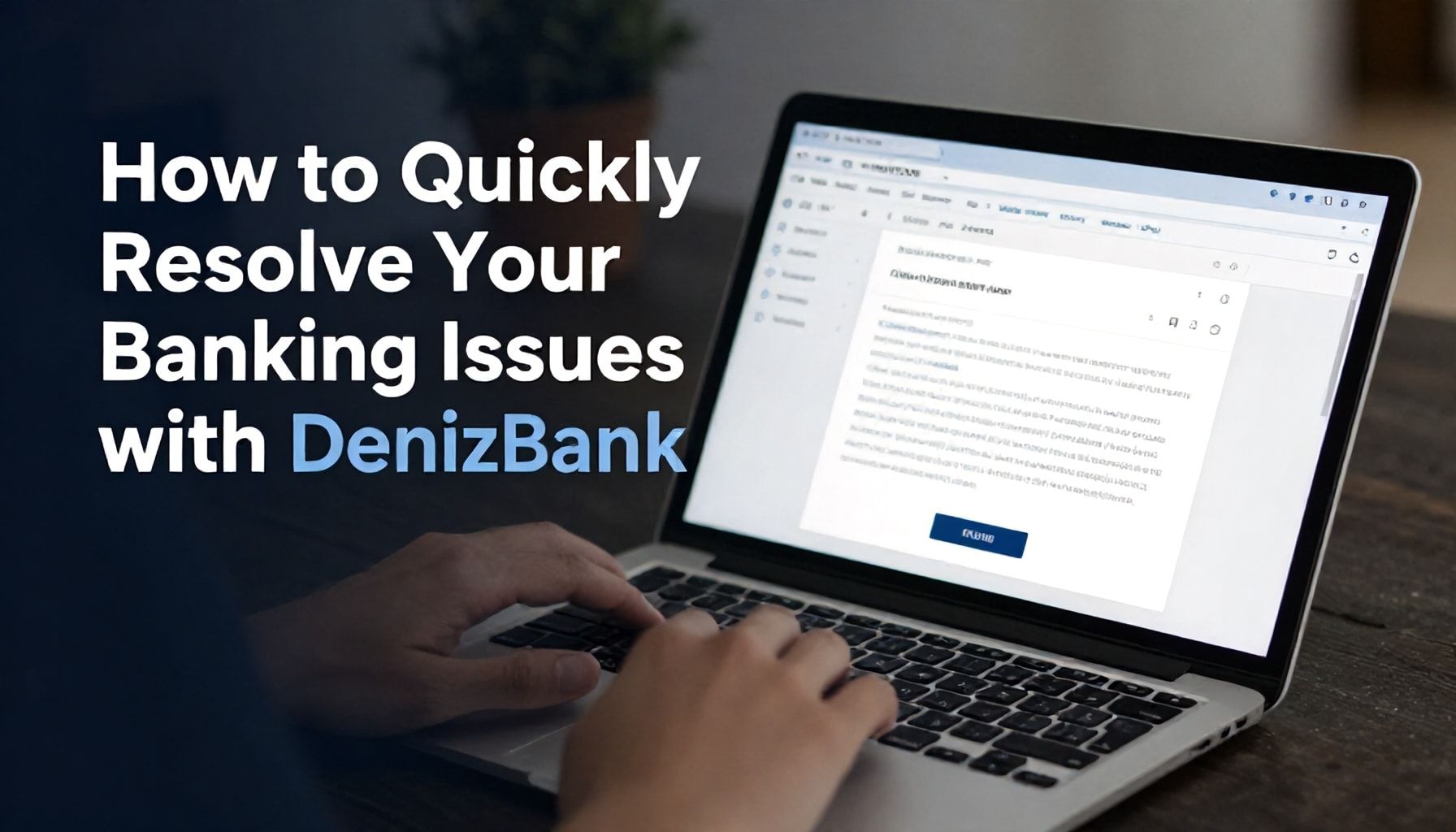 How to Quickly Solve Your Banking Issues with DenizBank Support*