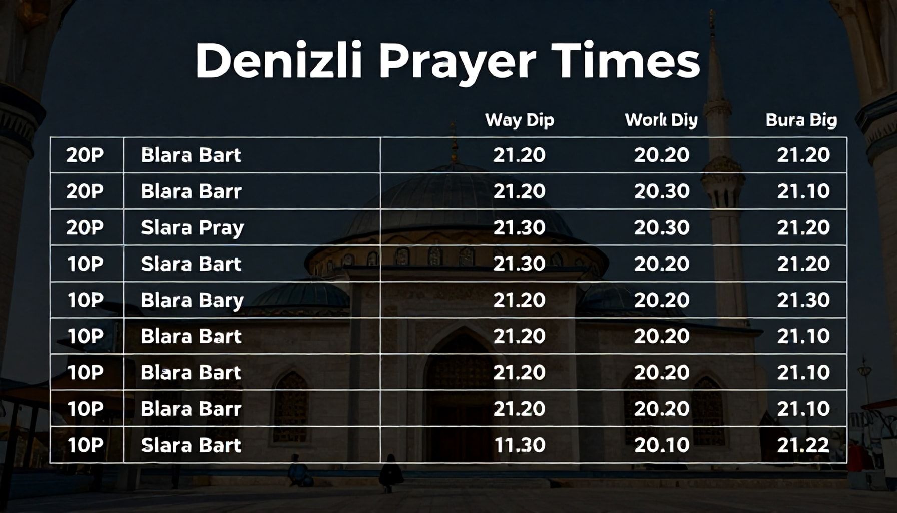 İnternetten Uzakta: Denizli Namaz Vakitlerini Nasıl Manually Hesaplıyorsunuz?*