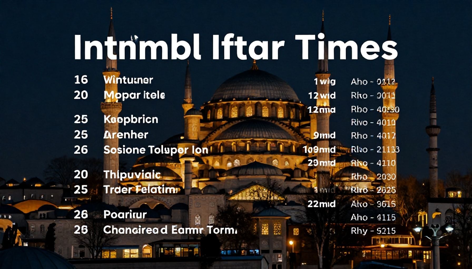 İstanbul'da İftar Saatleri: Gerçekten Bilmeniz Gerekenler"*