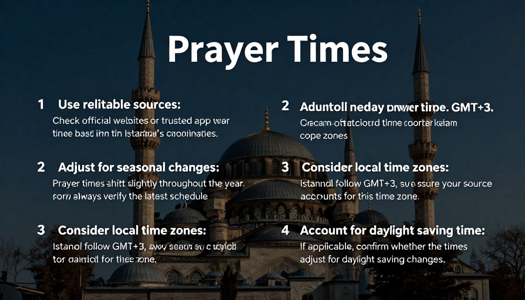 İstanbul'da Namaz Vakitlerini Doğru Bilmek İçin Dikkat Etmeniz Gereken 4 Ana Nokta