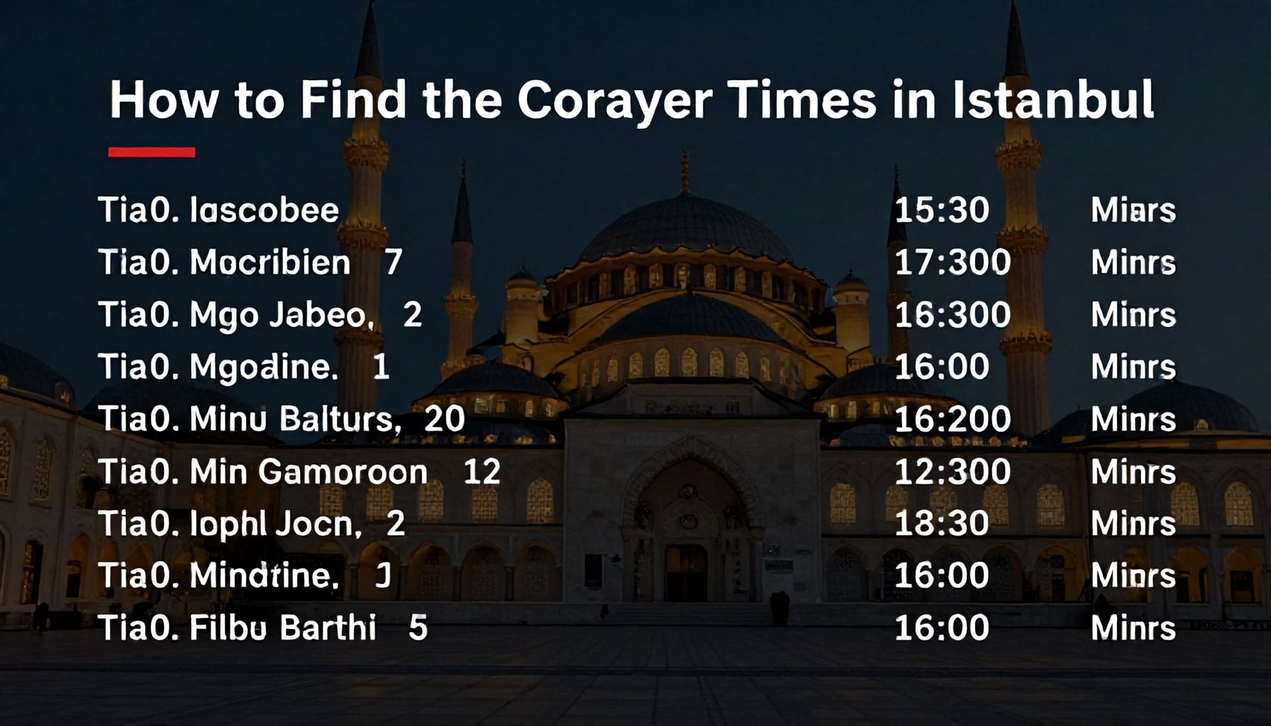 İstanbul'da Namaz Vakitlerini Doğru Bir Şekilde Nasıl Bulursunuz?