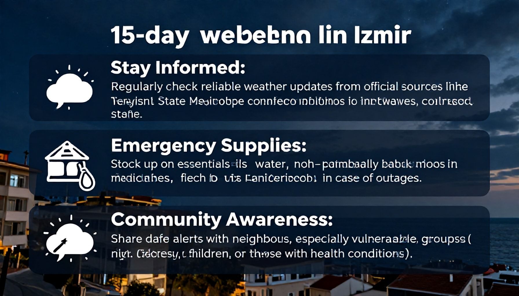 İzmir’de 15 Günlük Hava Durumu için 3 Hayat Kurtaran Hazırlık Yöntemi*
