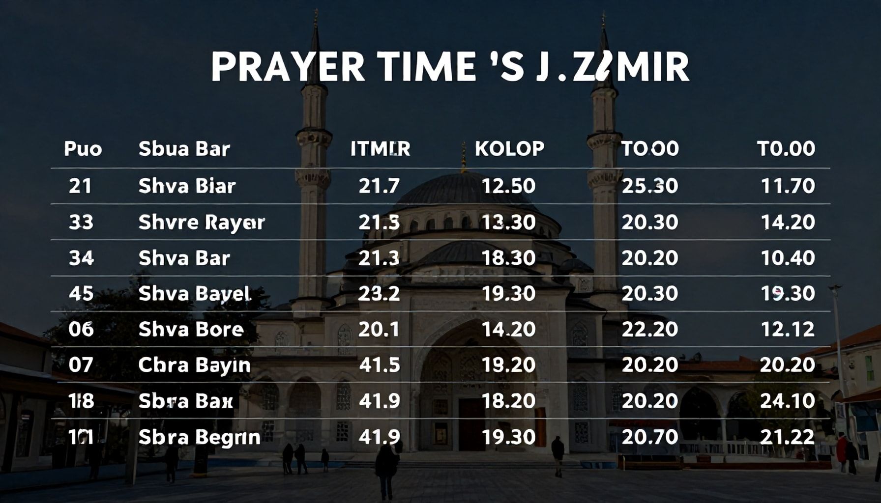 İzmir'in En Güvenilir Ezan Vakti Kaynağı Nedir?*