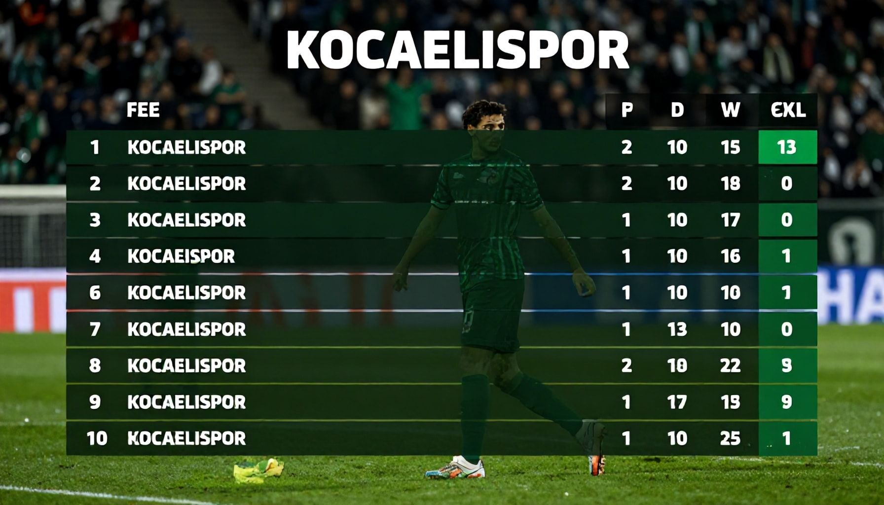 Kocaelispor'un Puan Durumu ve Ligdeki Konumunu Anlamak İçin Temel Bilgiler*