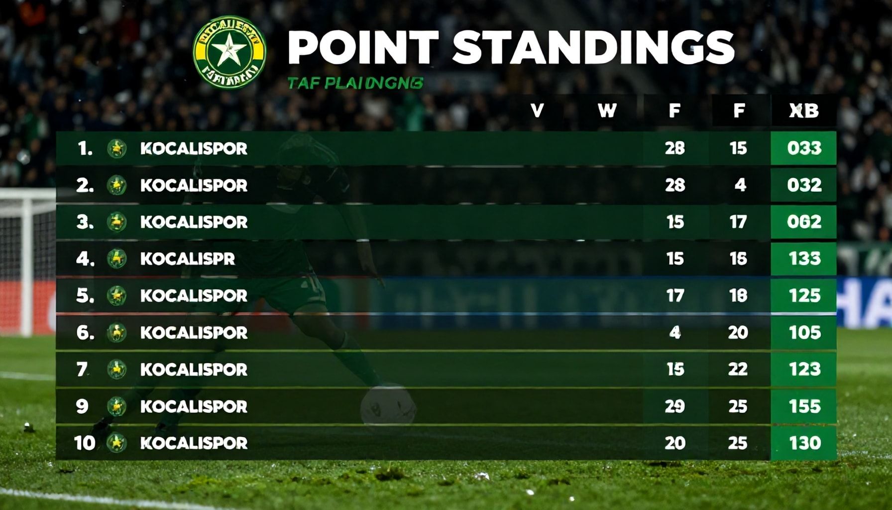 Kocaelispor'un Puan Durumu ve Ligdeki Performansının Gerçek Hikayesi*