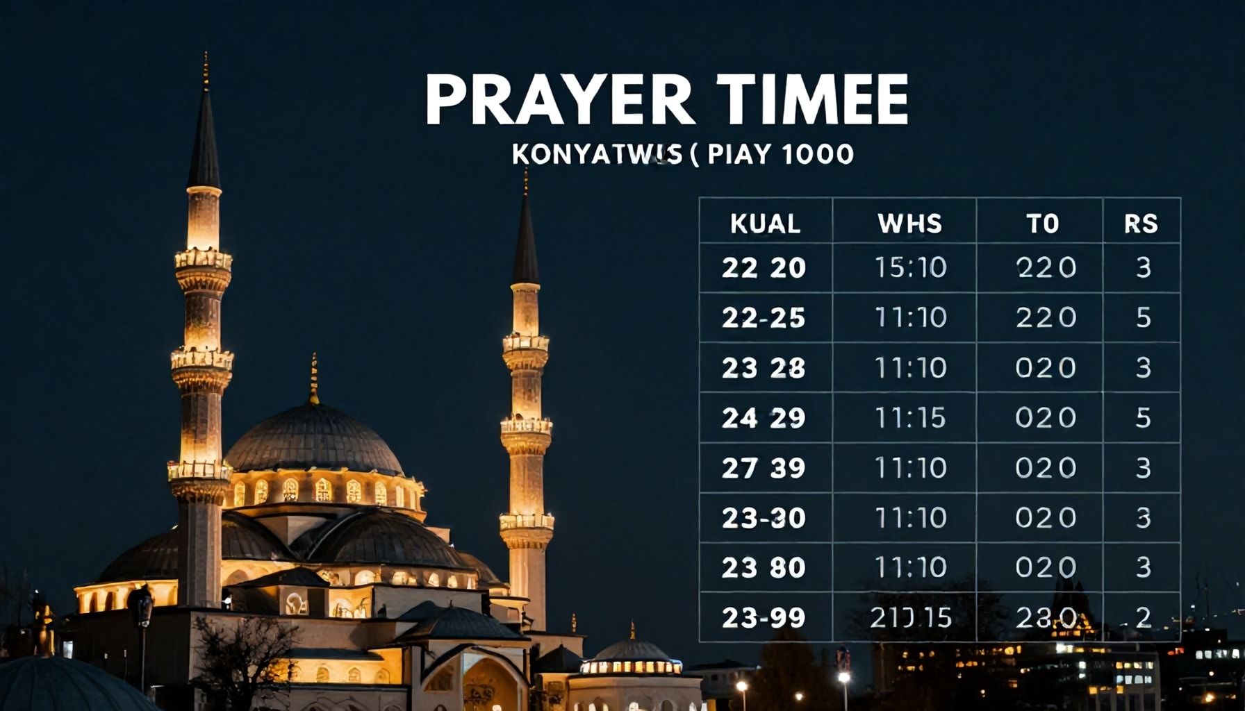 Konya Ezan Vakti: Günlük Dua Zamanlarınızı Hızlıca Bulun*