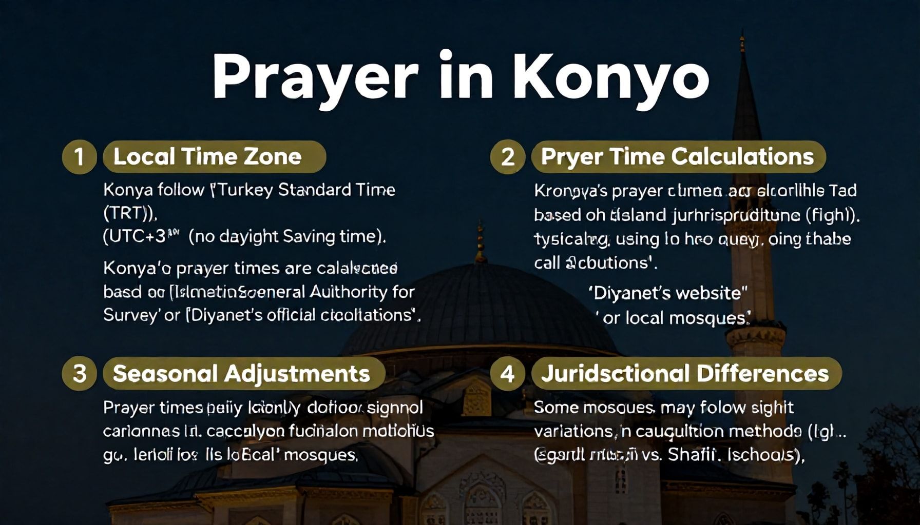 Konya Ezan Vakti’ni Doğru Bilmek İçin Dikkat Edilmesi Gereken 4 Ana Nokta*