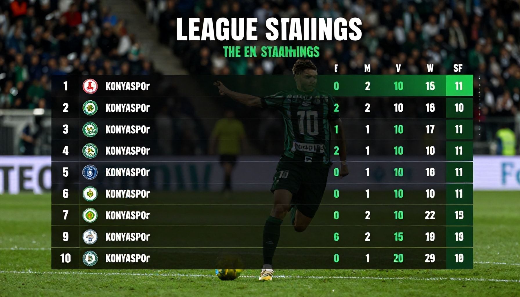 Konyaspor'un Lig Sıralamasında Geçen Hafta Ne Oldu?*