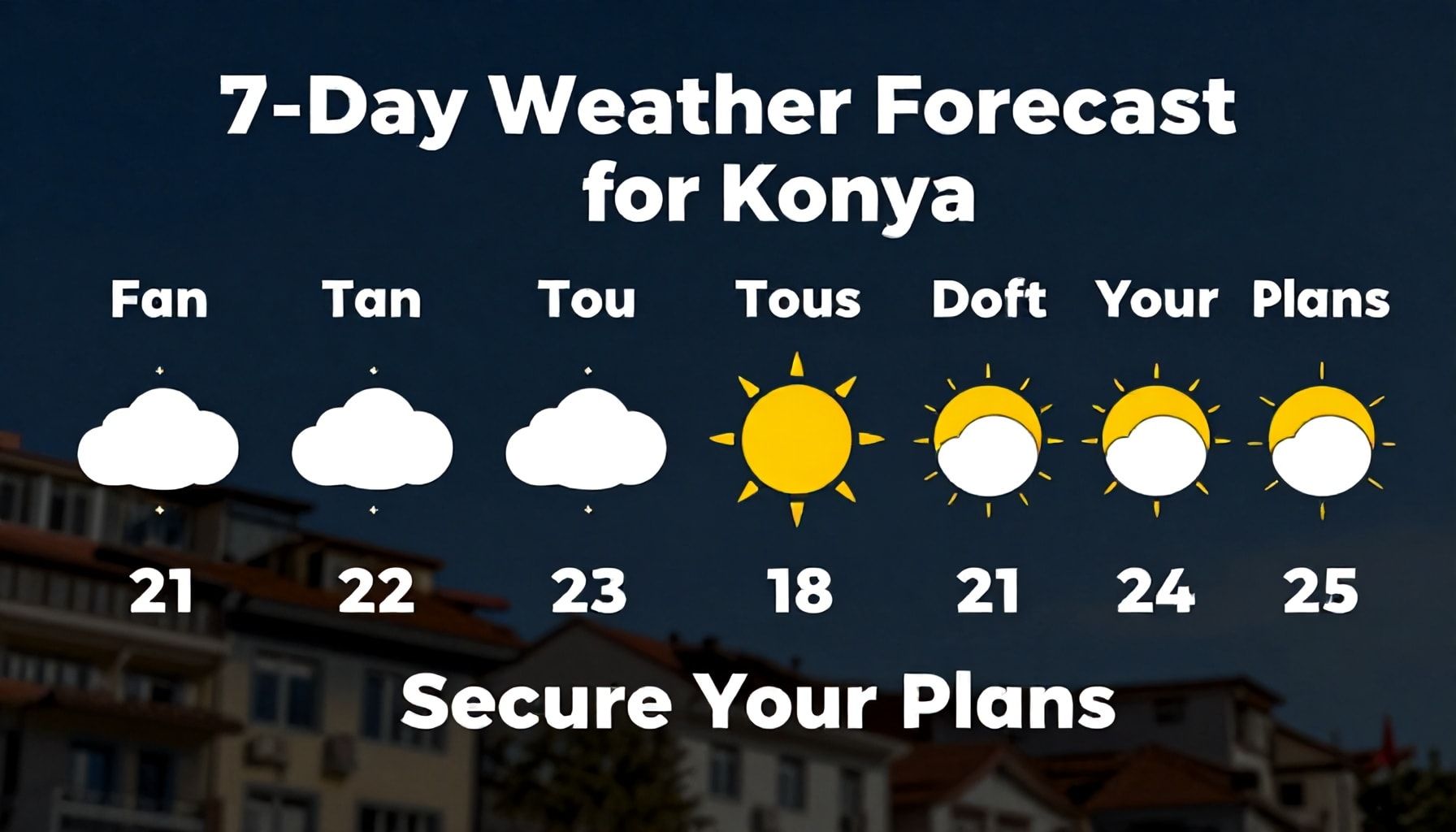 Konya'ya Geçen 7 Günlük Hava Tahmini: Planlarınızı Güvence Altına Alın