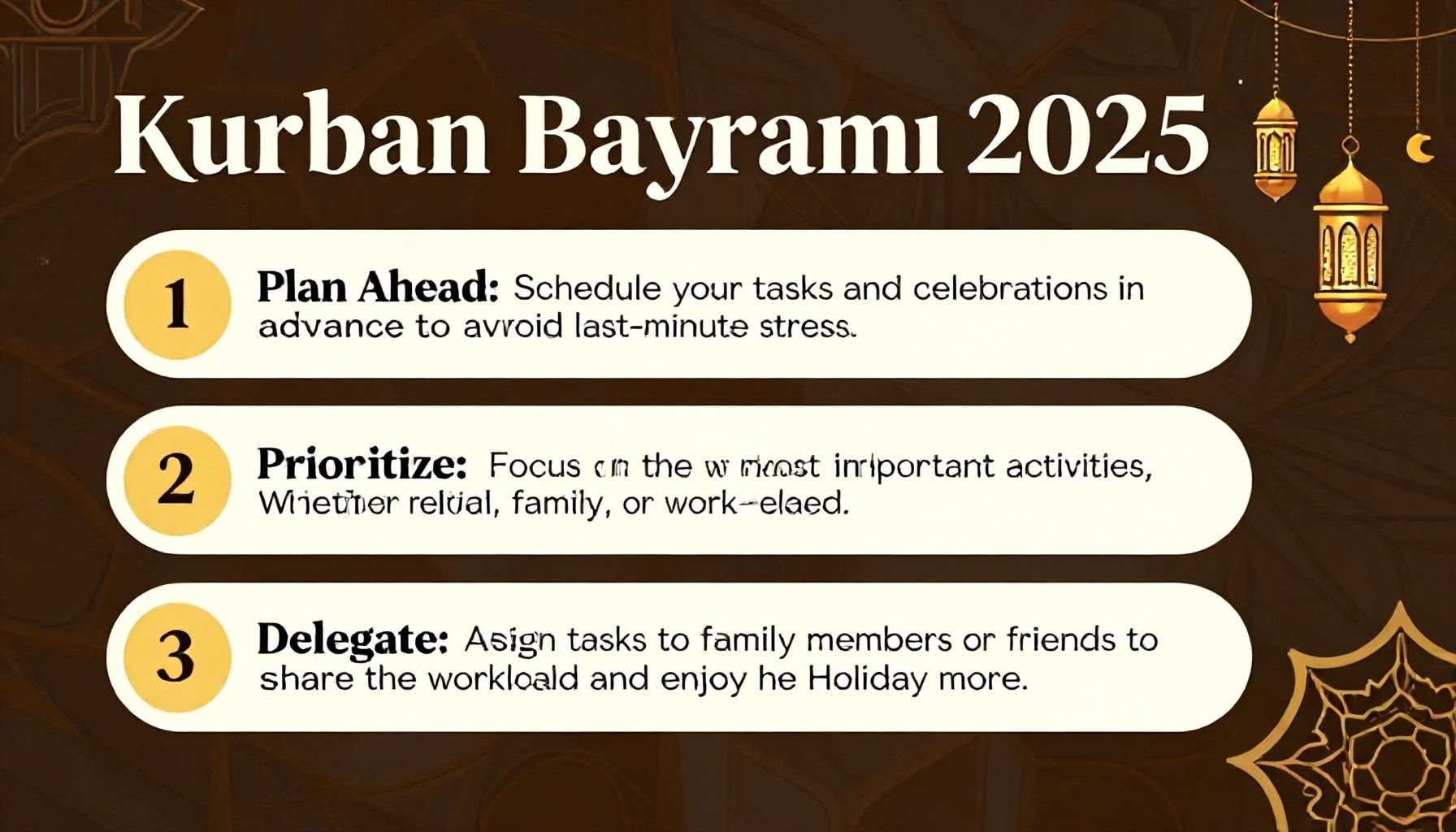 Kurban Bayramı 2025 için 3 Zaman Yönetimi Stratejisi*