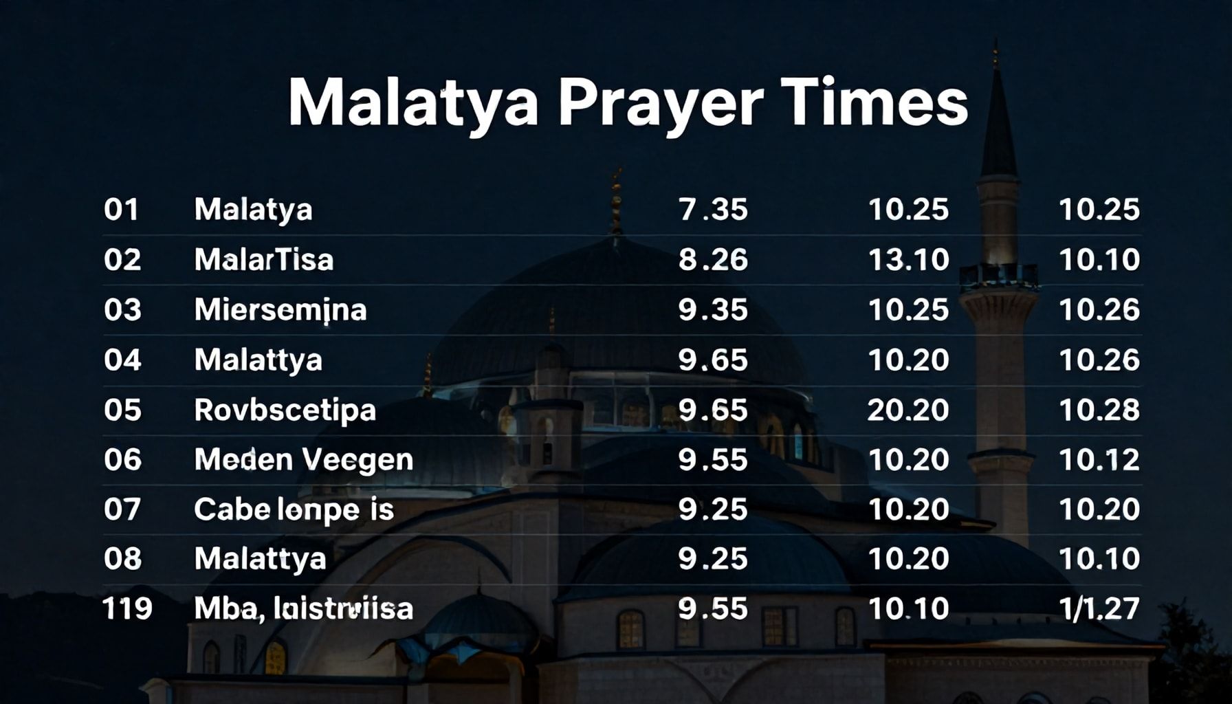 Malatya Ezan Vakitlerini Kolayca Takip Etmek İçin Bu Araçları Deneyin*