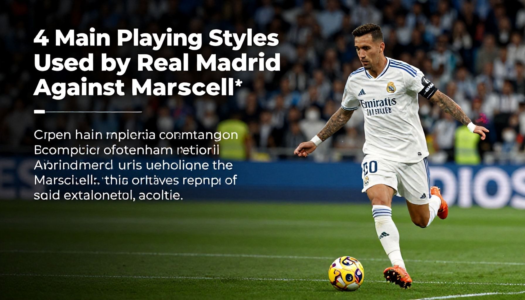 Marsilya'ya Karşı Real Madrid'in Kullanmakta Olduğu 4 Ana Oyun Stili*