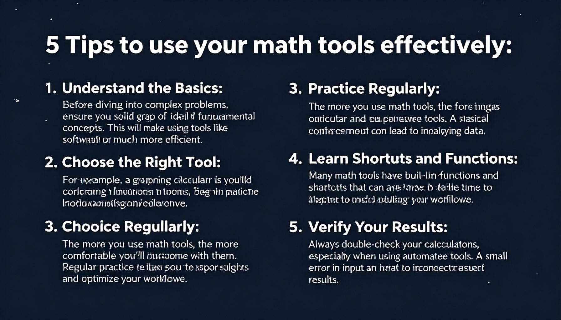 Matematik Problemlerini Hızlı ve Doğru Çözmek İçin Etkili Araç 6 Matematik Araçlarınızı En Verimli Şekilde Kullanmak: 5 Uygulama Önerisi*