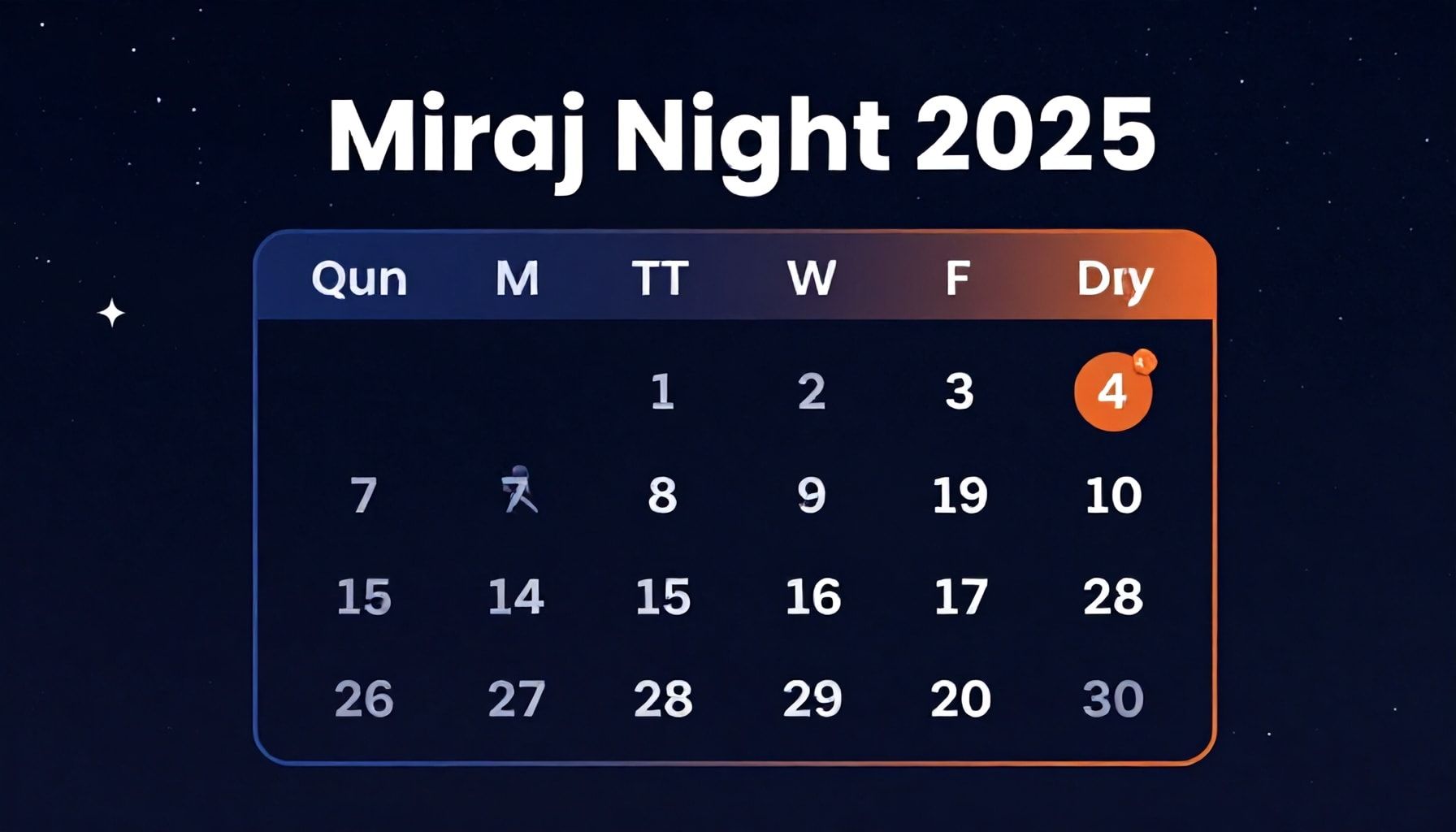 Miraç Kandili 2025 Tarihleri: Hangi Günlerde Düşer?*