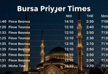 Bursa’nın Güncel Namaz Vakitlerini Hemen Kontrol Edin