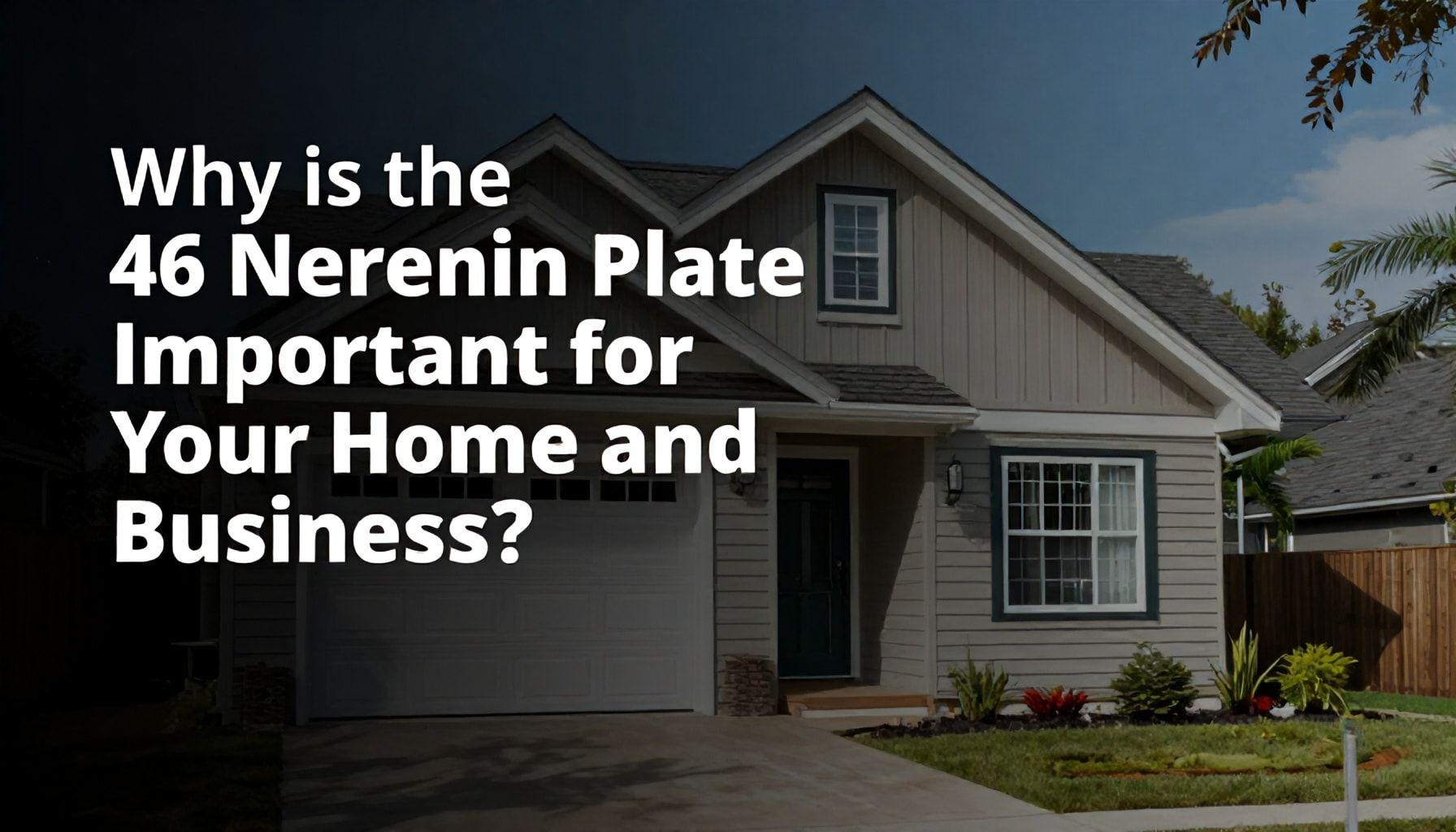 Neden 46 Nerenin Plakası Ev ve İşiniz İçin Hayati Önem Taşıyor?*