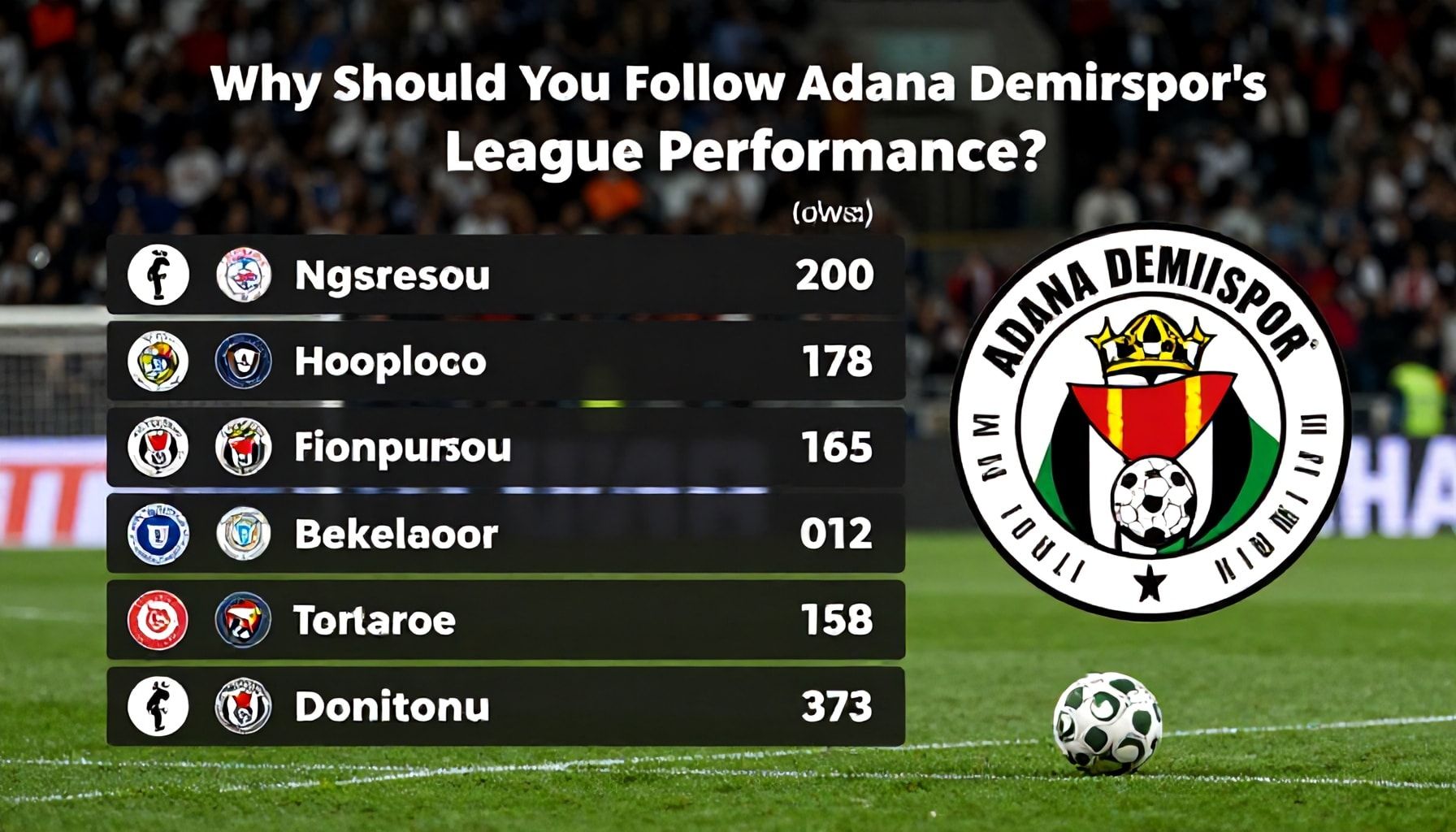 Neden Adana Demirspor'un Lig Performansını Takip Etmelisiniz?"*