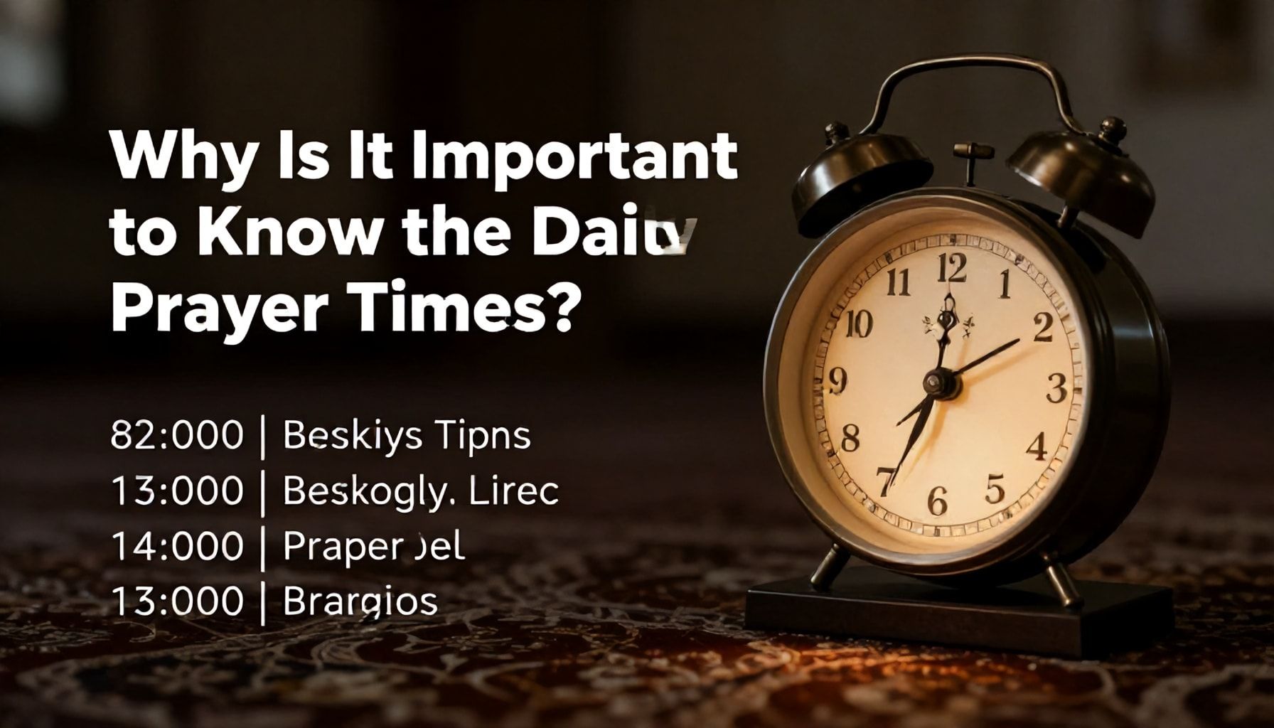 Neden Günlük Namaz Vakitlerini Doğru Bilmek Önemli?*