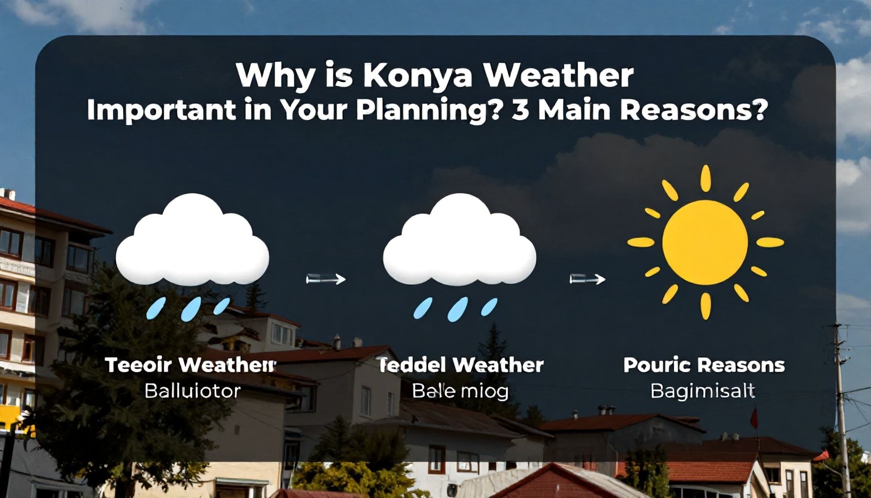Neden Konya Hava Durumu Planlamanızda Önemli? 3 Ana Sebep