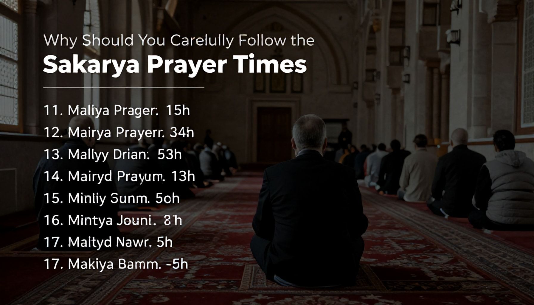 Neden Sakarya Namaz Vakitlerini Dikkatli Takip Etmelisiniz?*
