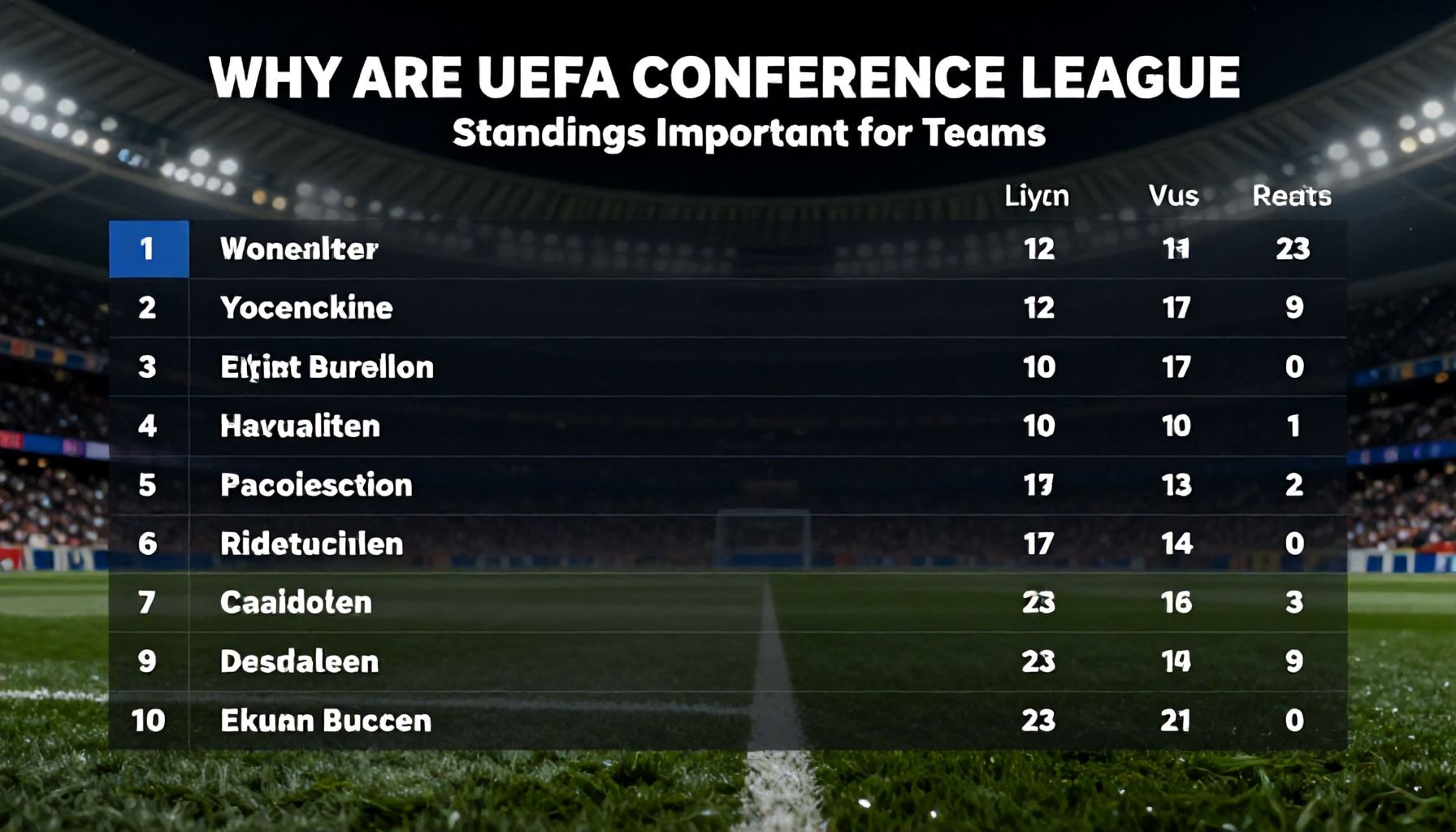 Neden UEFA Konferans Ligi Puan Durumları Takımlar için Önemlidir?*