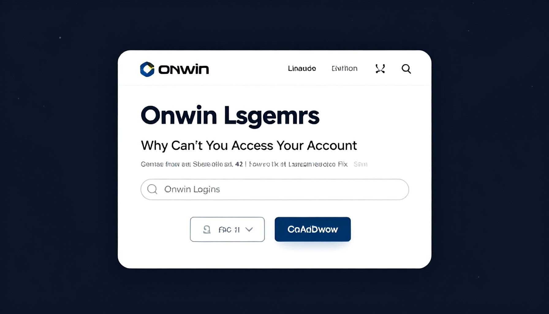 Onwin Giriş Sorunları: Neden Hesabınıza Giremiyorsunuz ve Nasıl Çözersiniz?"*