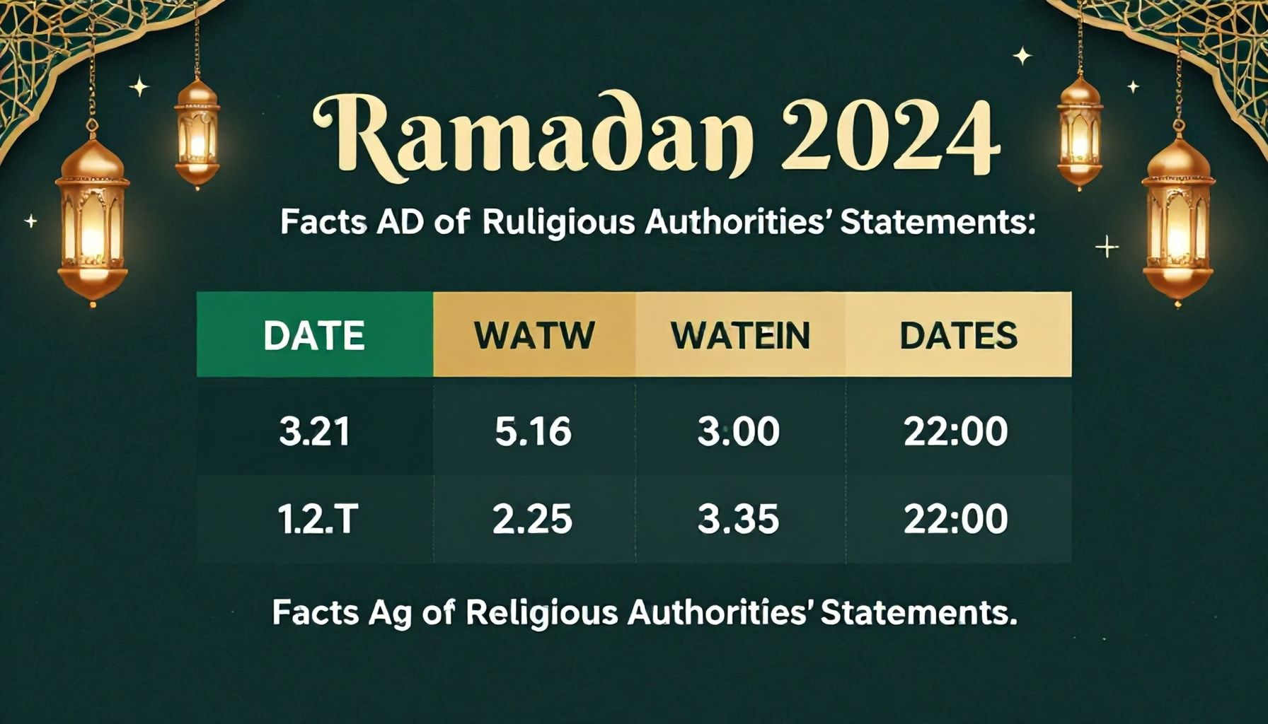 Ramazan 2024 Tarihleri: Dinî Kurumların Açıklamalarına Göre Gerçekler*
