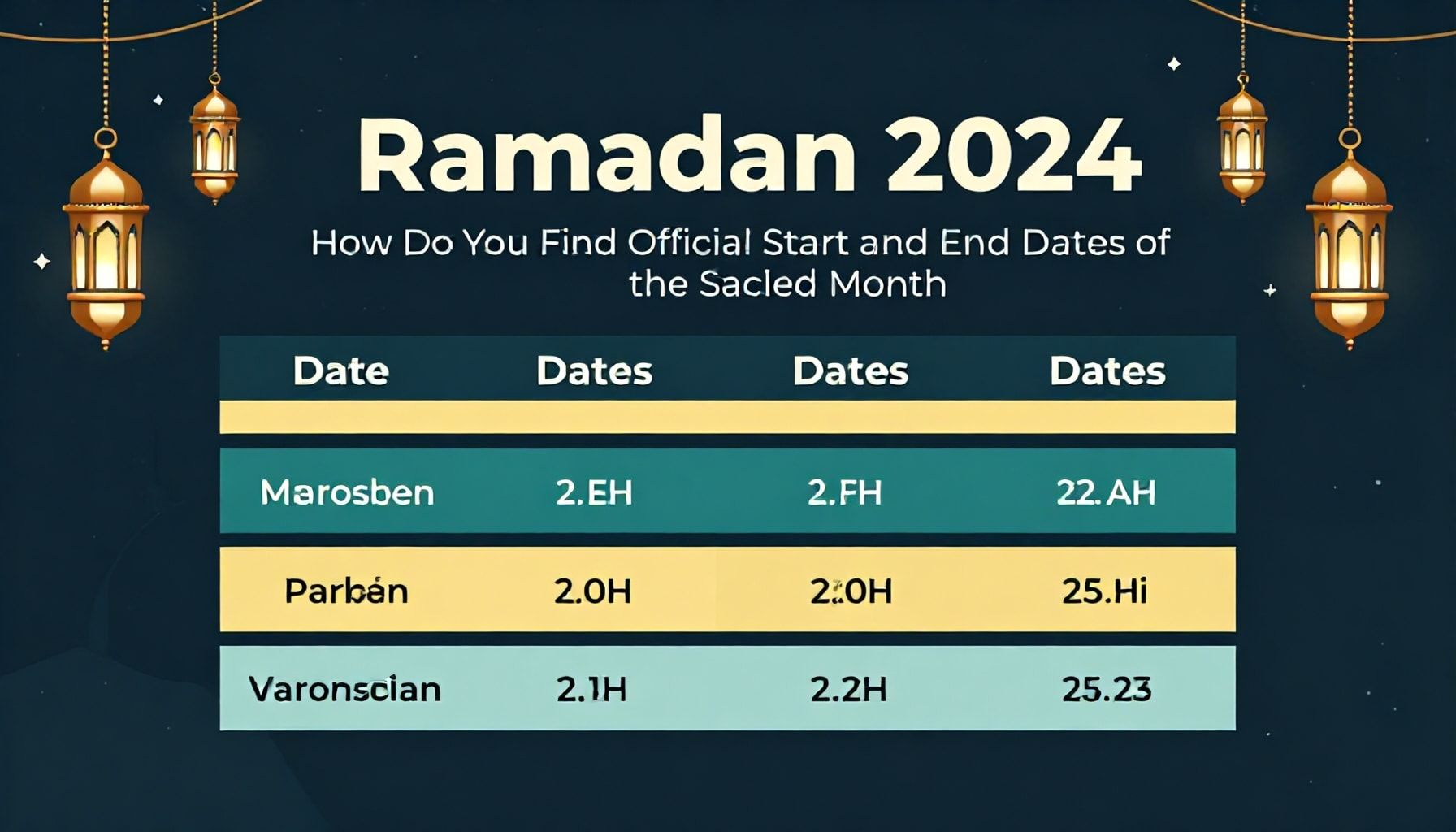 Ramazan 2024 Tarihleri: Kutsal Ayın Resmi Başlangıç ve Bitiş Günlerini Nasıl Öğrenirsiniz?*