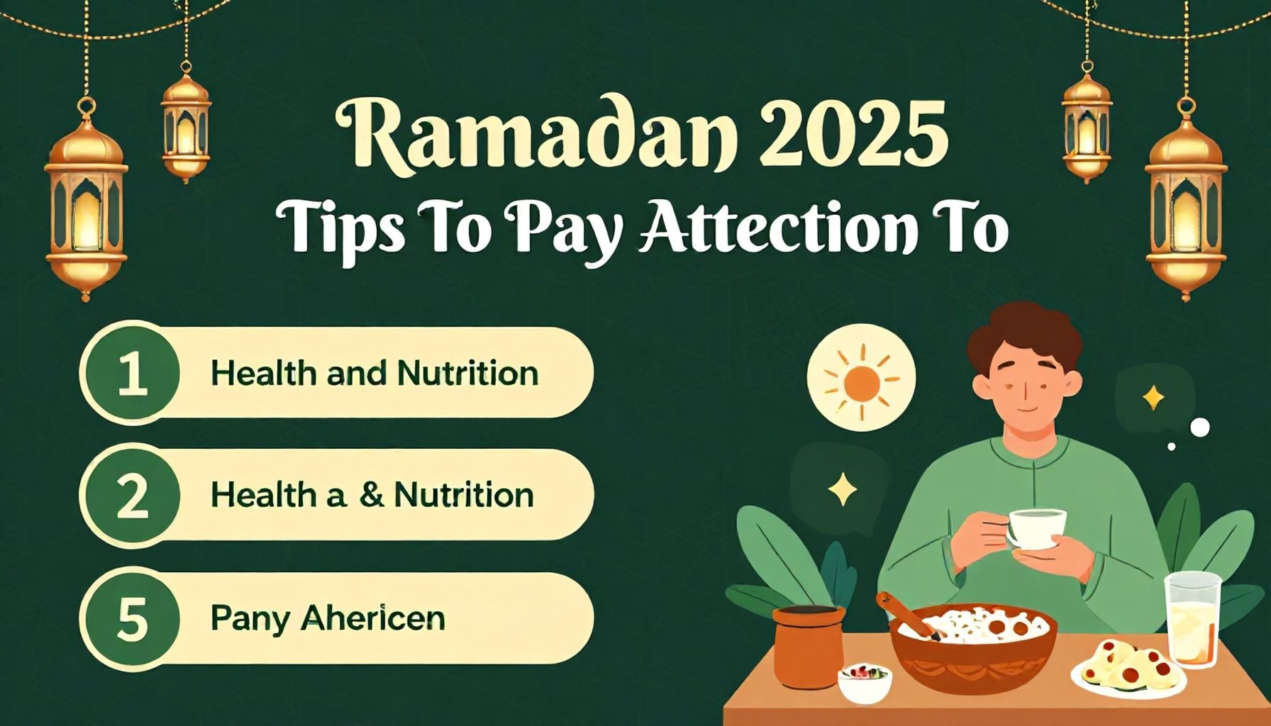 Ramazan 2025’te Dikkat Edilmesi Gereken Sağlık ve Beslenme İpuçları*