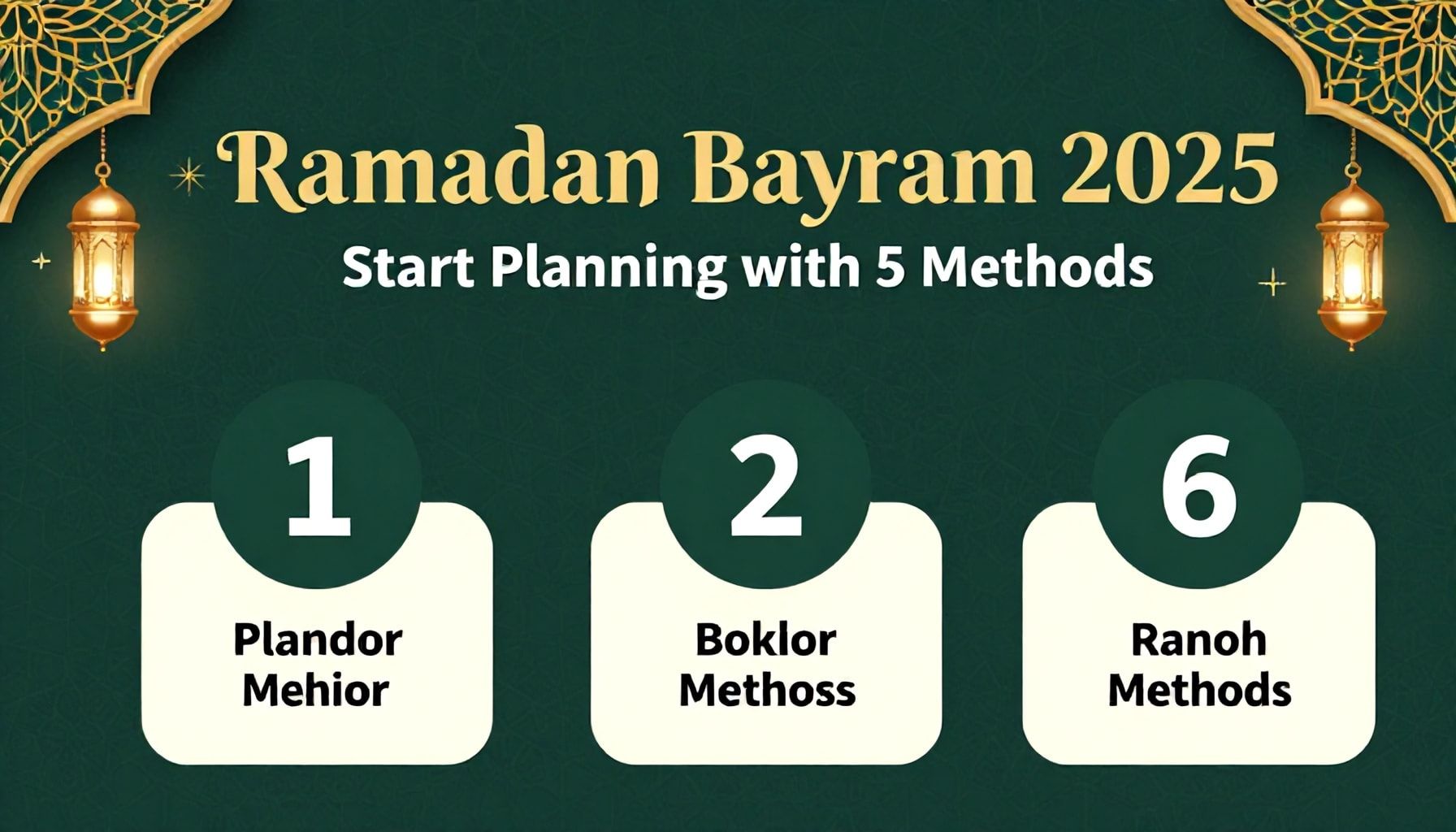 Ramazan Bayramı 2025: 5 Yöntemle Planlamanıza Başlayın*