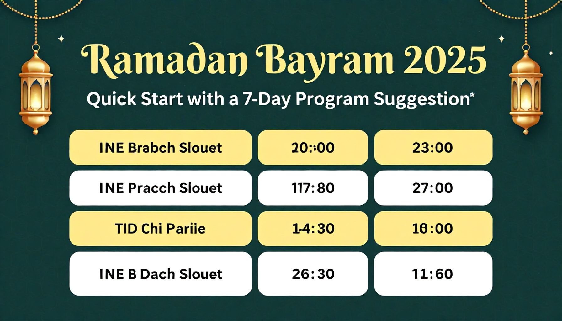 Ramazan Bayramı 2025: 7 Günlük Program Önerisiyle Hızlı Başlayın*