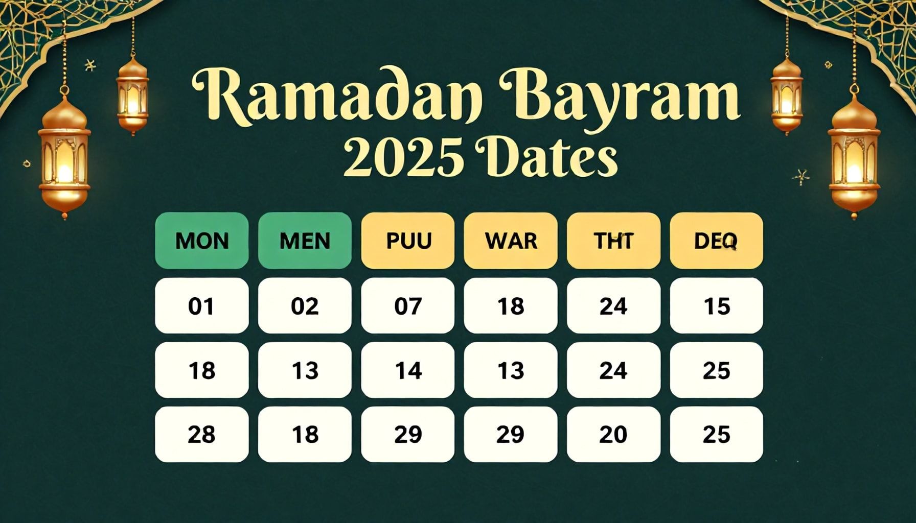 Ramazan Bayramı 2025 Tarihleri: Resmi ve Tahmini Günleri Nasıl Öğrenirsiniz?*