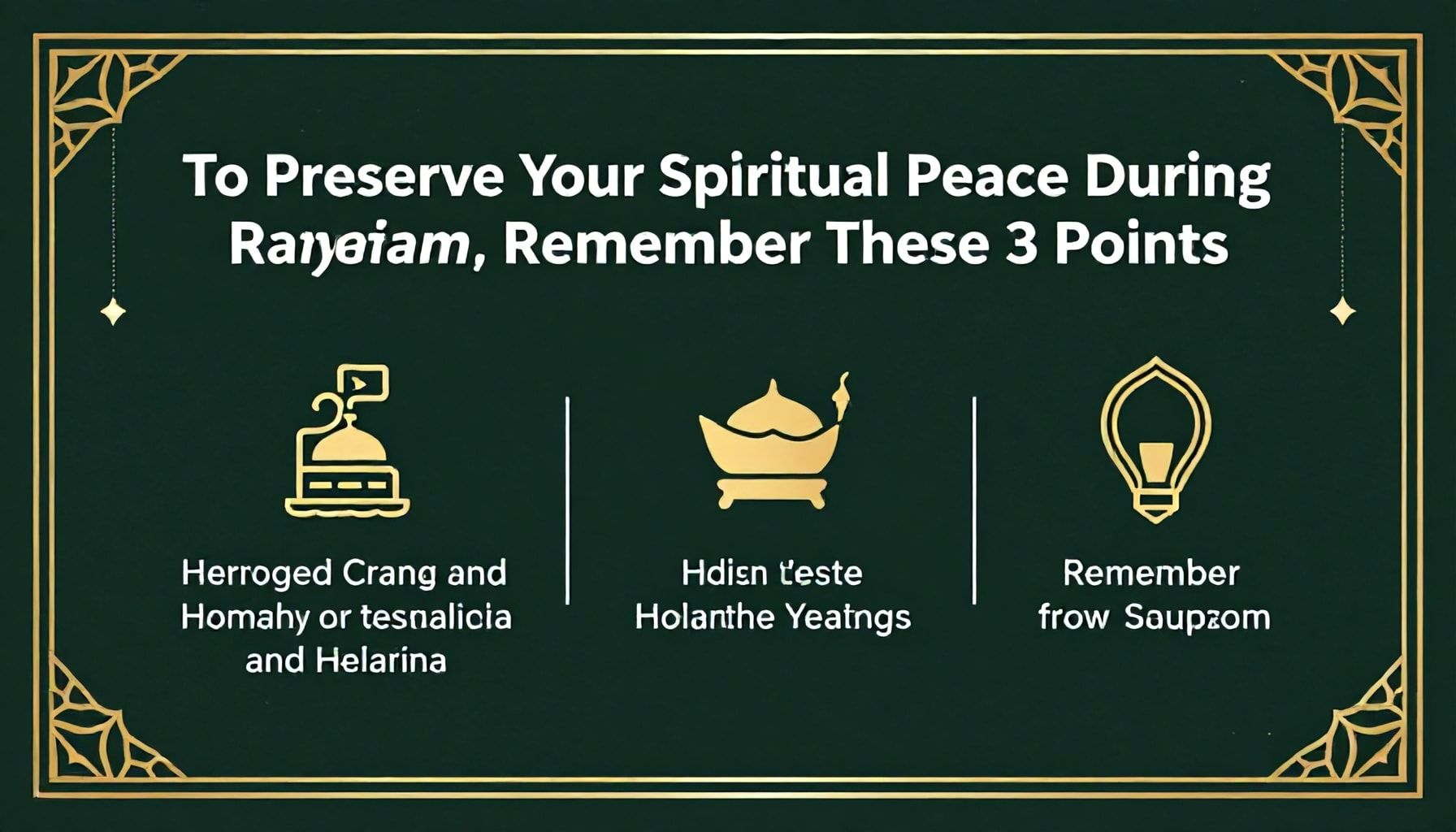 Ramazan Bayramı'nda Ruhsal Barışınızı Korumak için Bu 3 Hattı Unutmayın*