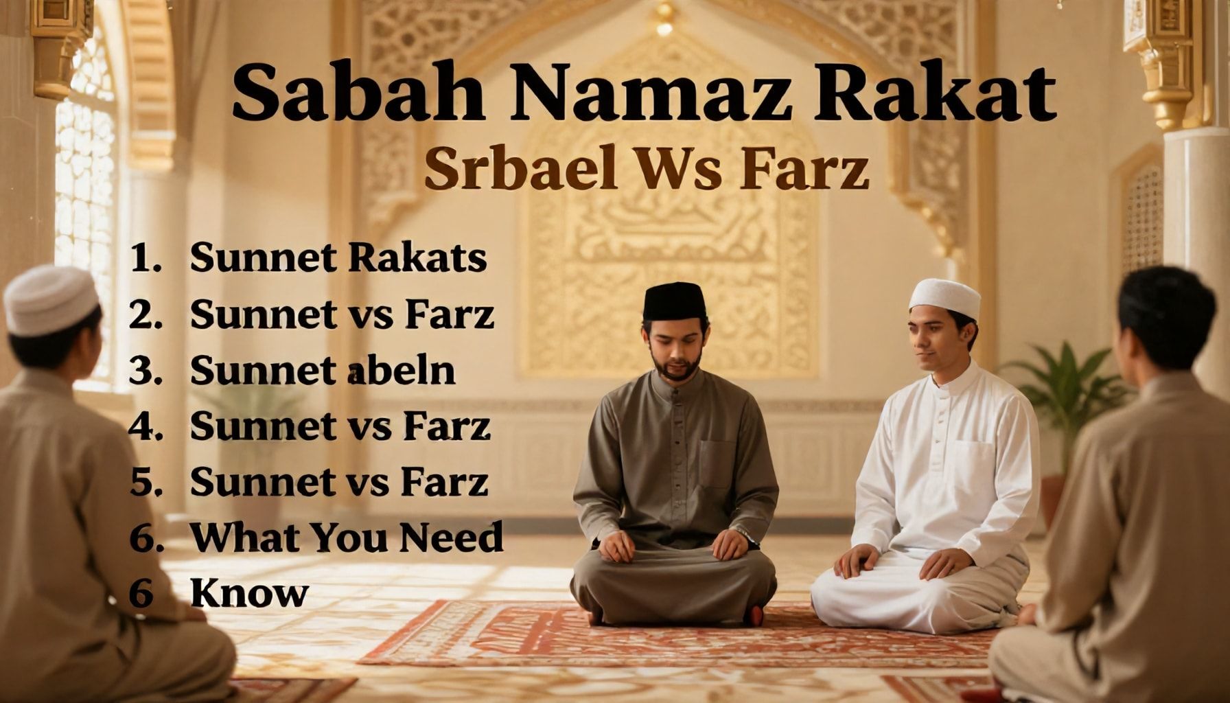 Sabah Namaz Rakats Explained: Sunnet vs. Farz – What You Need to Know*
