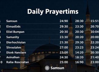 Samsun’da günlük ezan vakitlerini kolayca takip edin