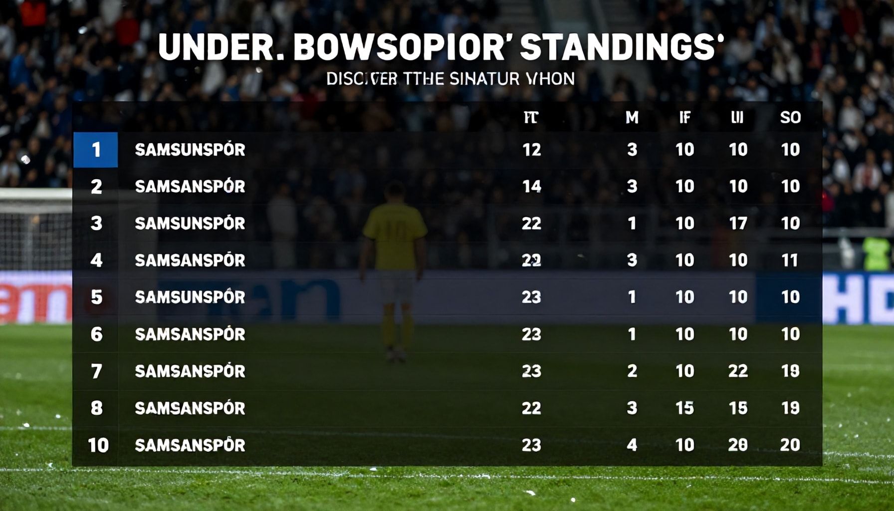 Samsunspor'un Puan Durumlarını Anlamak: Takımın Gerçek Durumunu Keşfedin*
