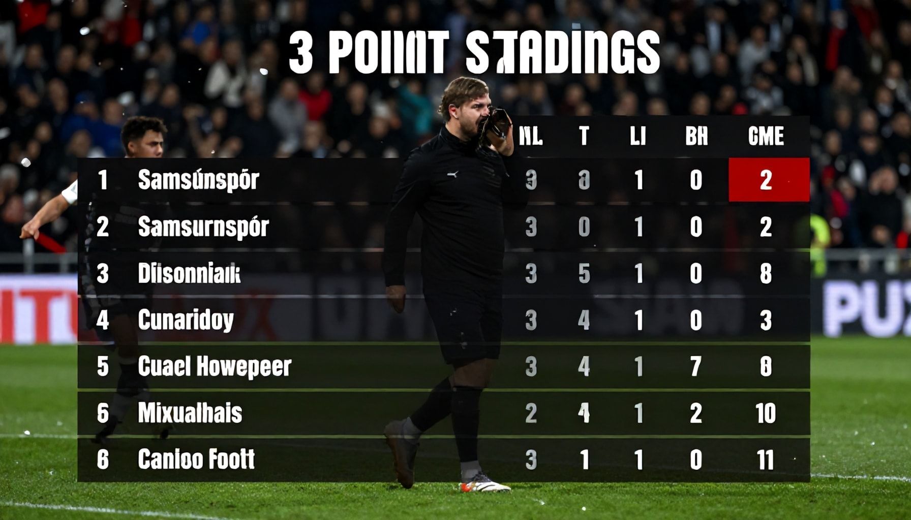 Samsunspor'un Puan Durumlarını Takip Etmeyin, Bu 3 Noktayı Kontrol Edin*