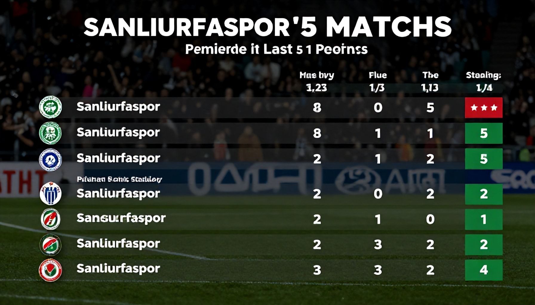 Şanlıurfaspor'un Son 5 Maçtaki Performansı: Puan Durumunu Nasıl Değiştirdi?*