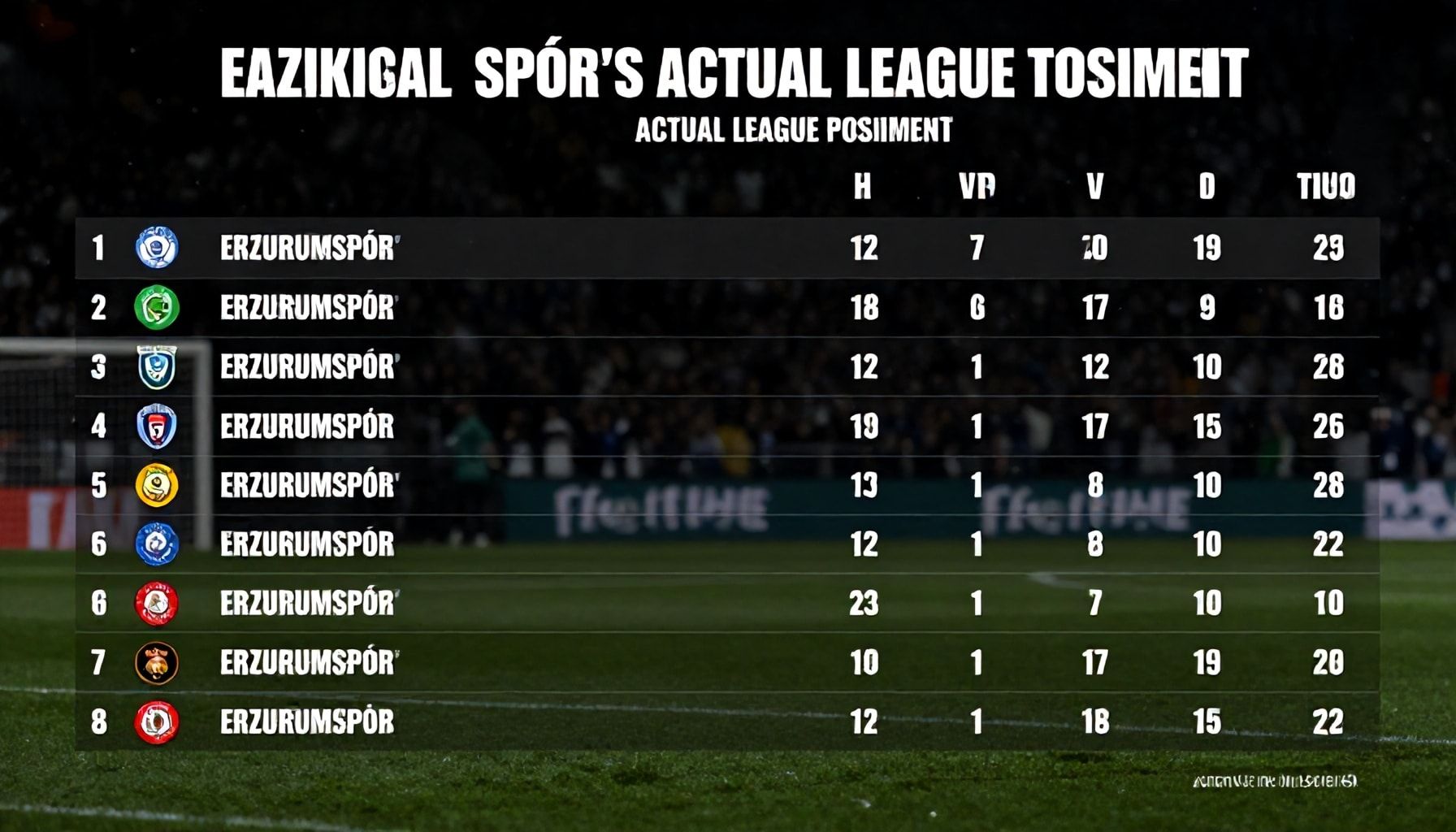 Erzurumspor FK Puan Durumu: Maçlar, Sıralama ve Performans Analizi 2 Sıralama Analizi: Erzurumspor'un Ligdeki Gerçek Durumu*
