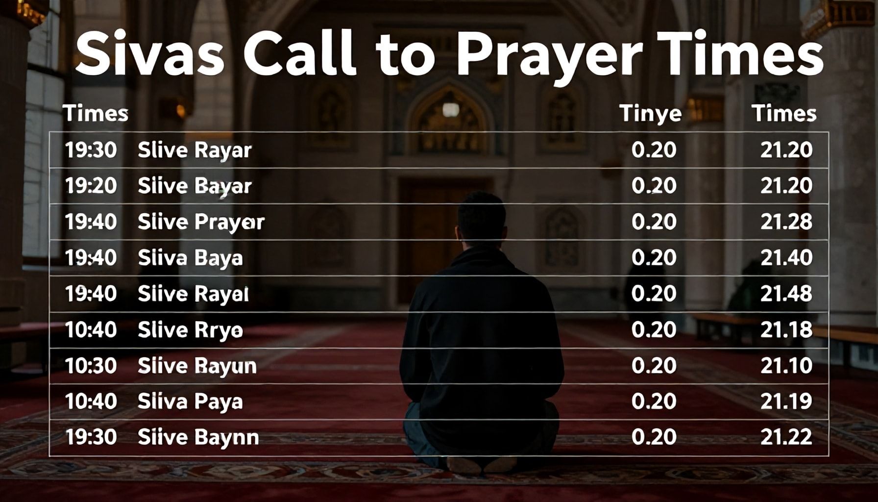 Sivas Ezan Vakti: Günlük İbadet Saatlerini Kolayca Öğrenin*