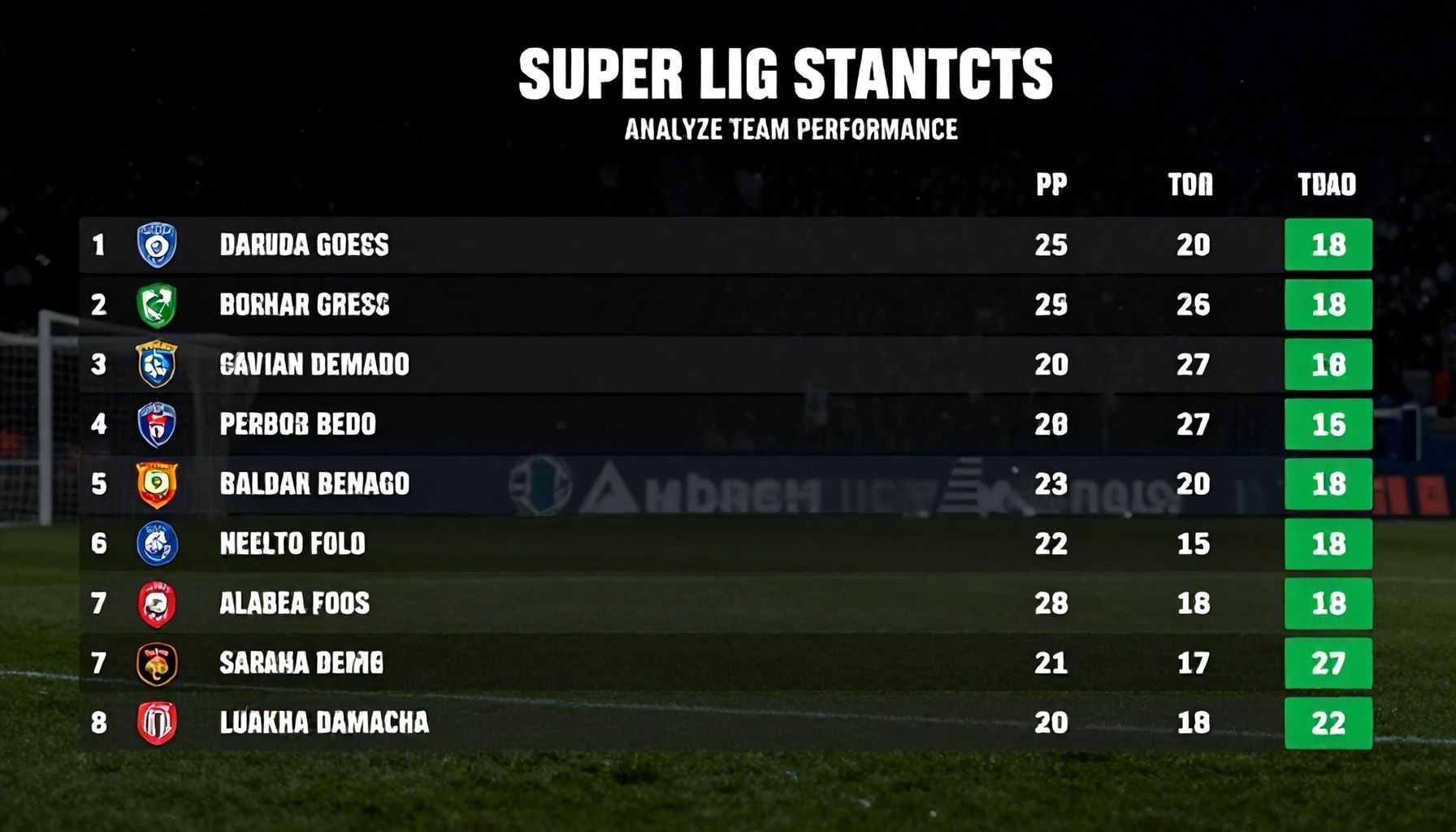 Süper Lig istatistikleri: Takımların performansını analiz edin*
