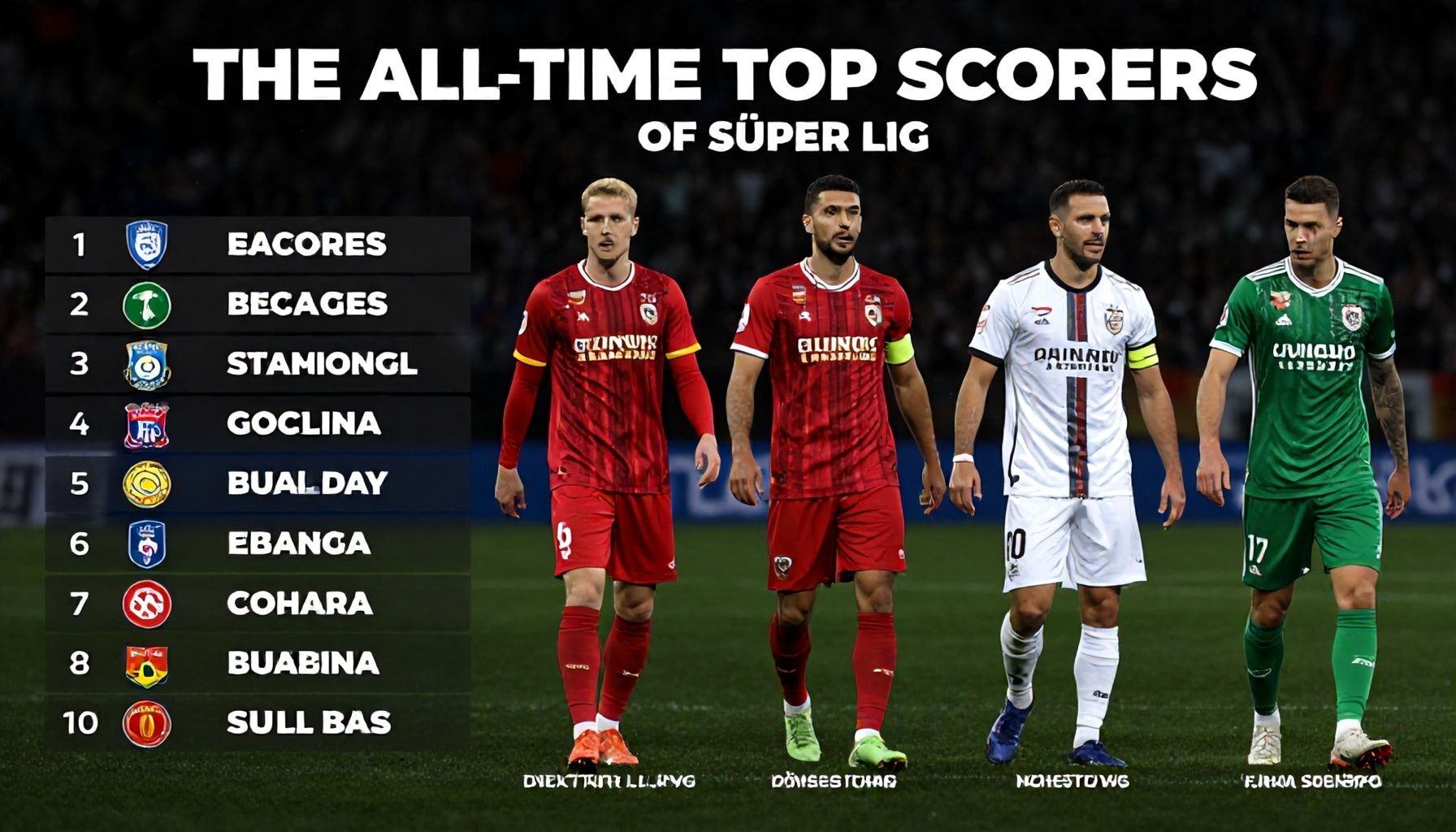 Süper Lig'in Tüm Zamanların En Efsane Gol Kralları*