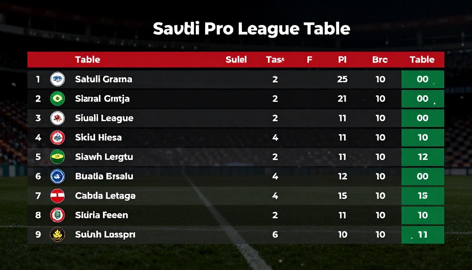 Suudi Arabistan Pro Lig Puan Durumunun Gerçek Hikayesi: Ne Bekleyebilirsiniz?"*