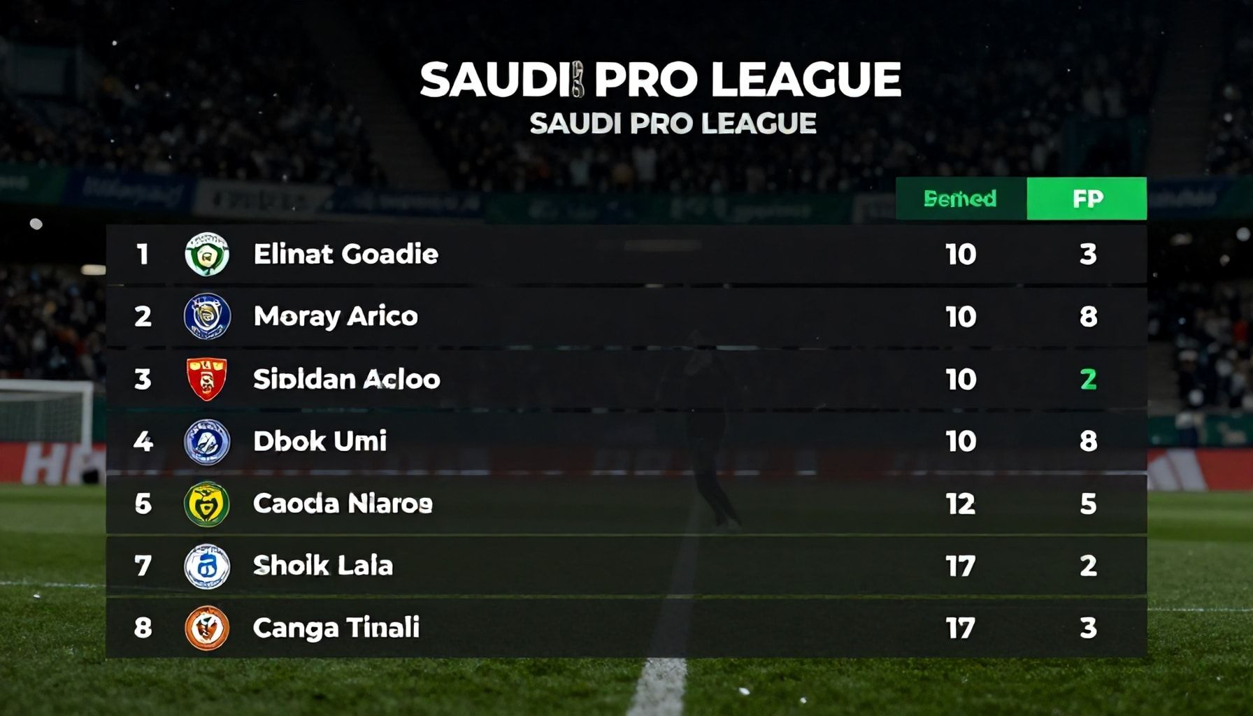 Suudi Arabistan Pro Lig'de Puan Durumunu Nasıl Takip Edersiniz?"*