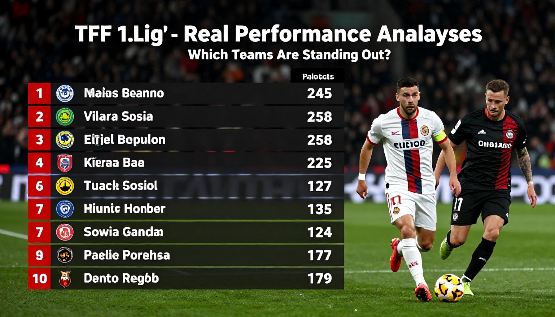 TFF 1. Lig'in Gerçek Performans Analizleri: Hangi Takımlar Dikkat Çekiyor?*