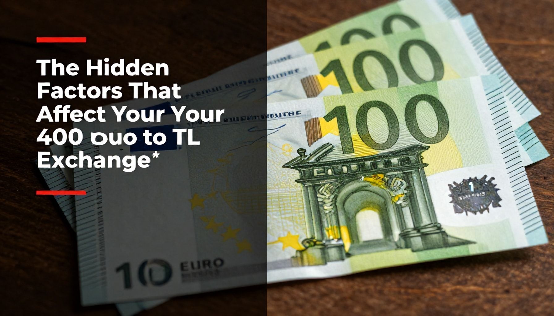 The Hidden Factors That Affect Your 400 Euro to TL Exchange*
