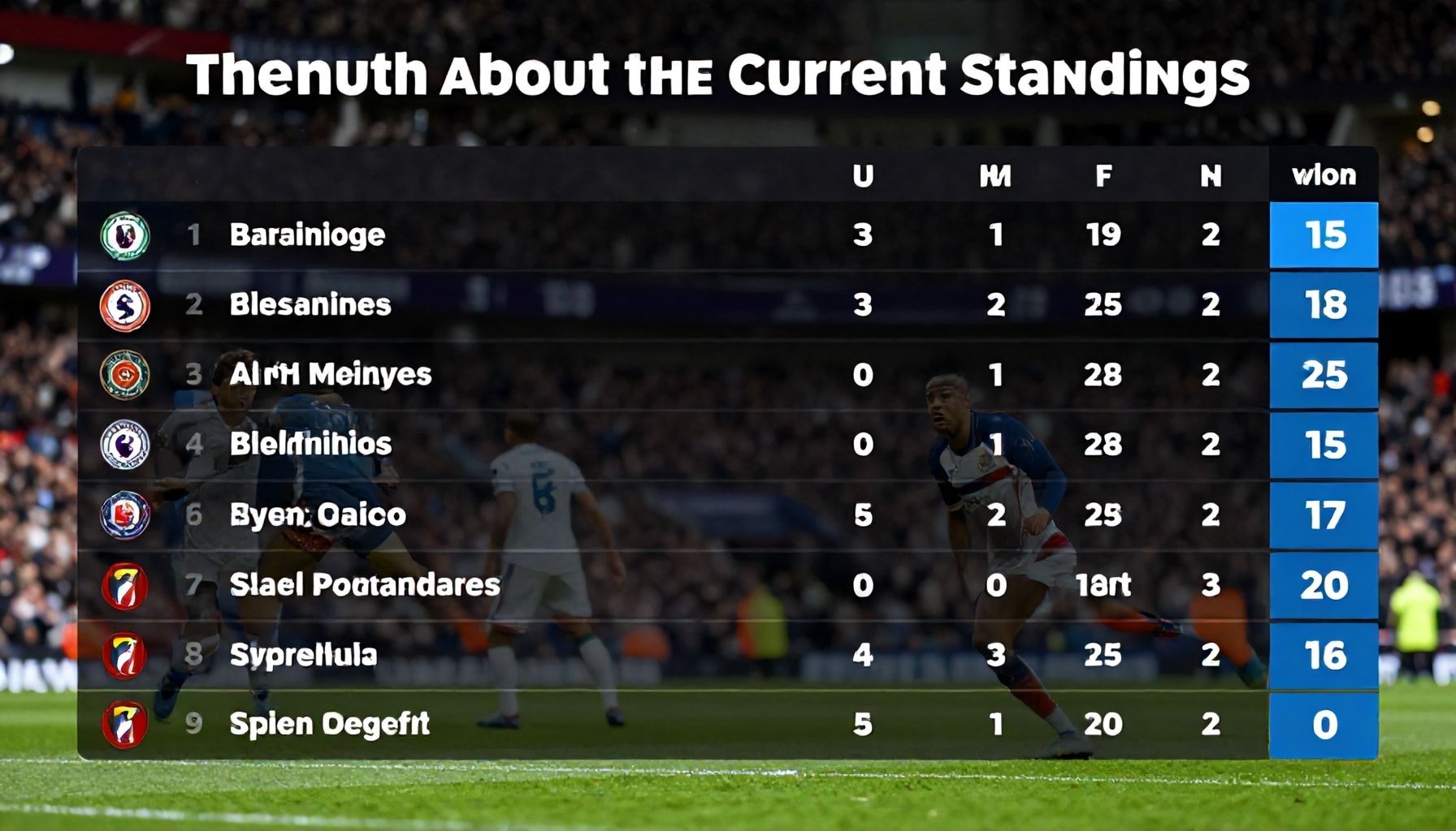 The Truth About the Current Standings in the Premier Lig*