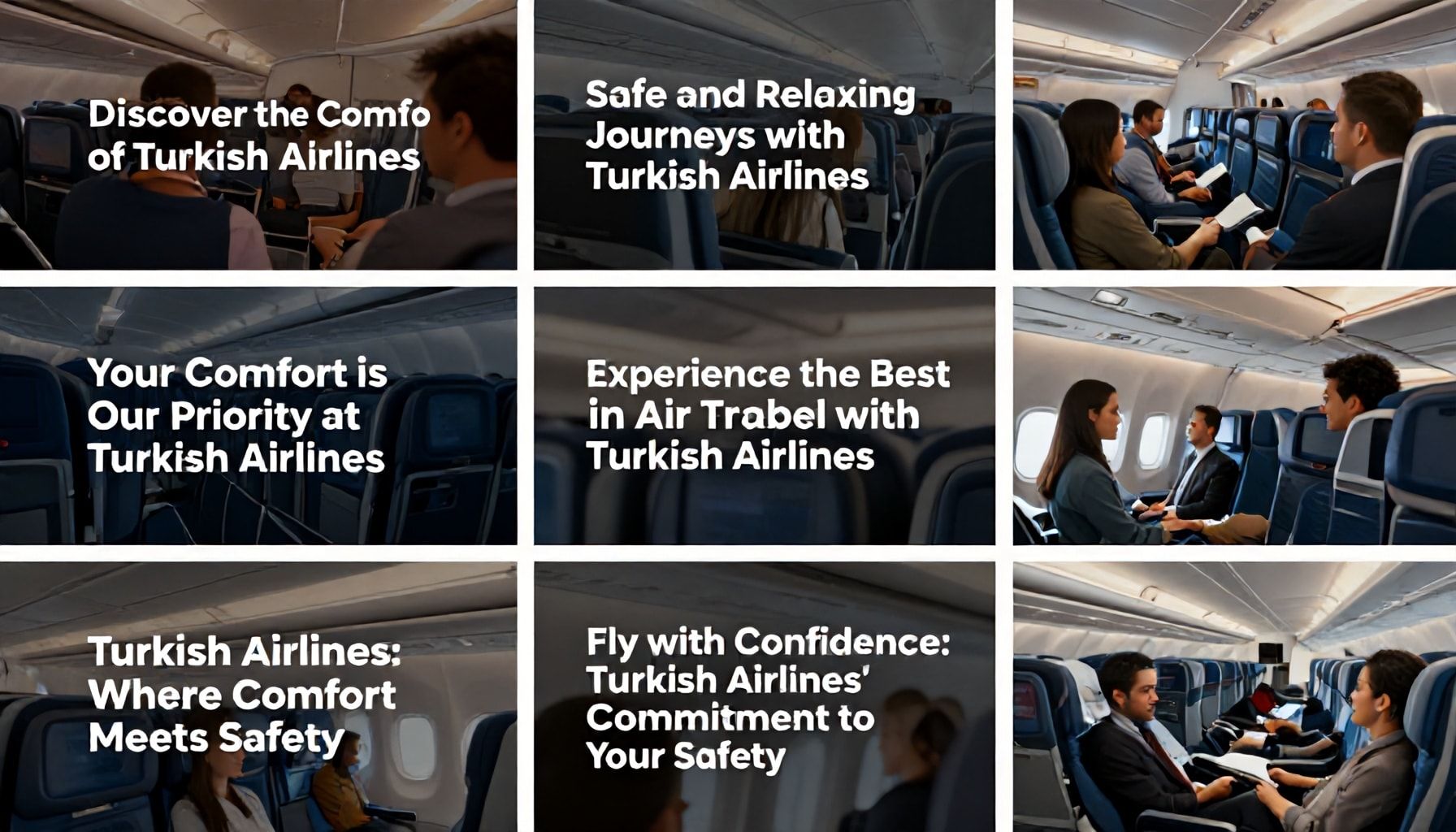 Türk Hava Yolları ile rahat ve güvenli seyahatler 1 Türk Hava Yolları ile rahat ve güvenli seyahatler için 6 adet başlık önerisi:*