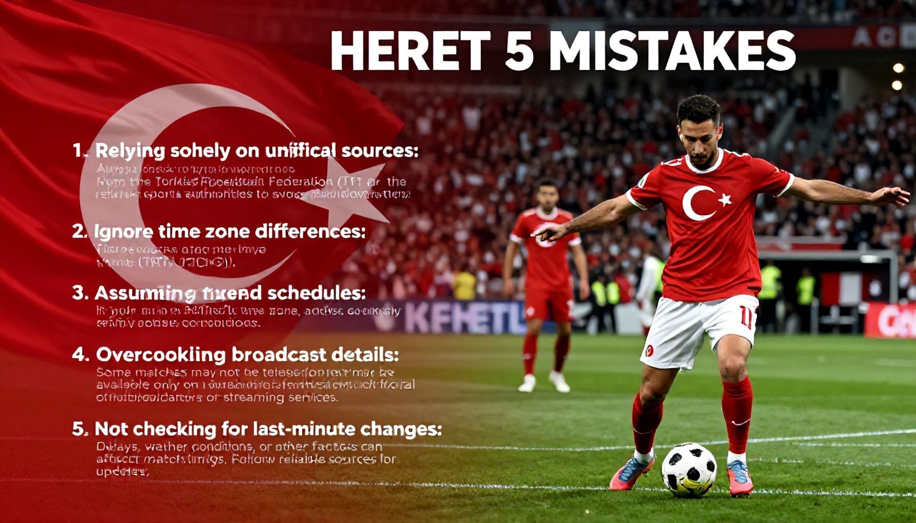 Türkiye maçının tarihi ve saatini öğrenirken kaçınılmalı 5 hata*